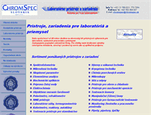 Tablet Screenshot of chromspec.sk
